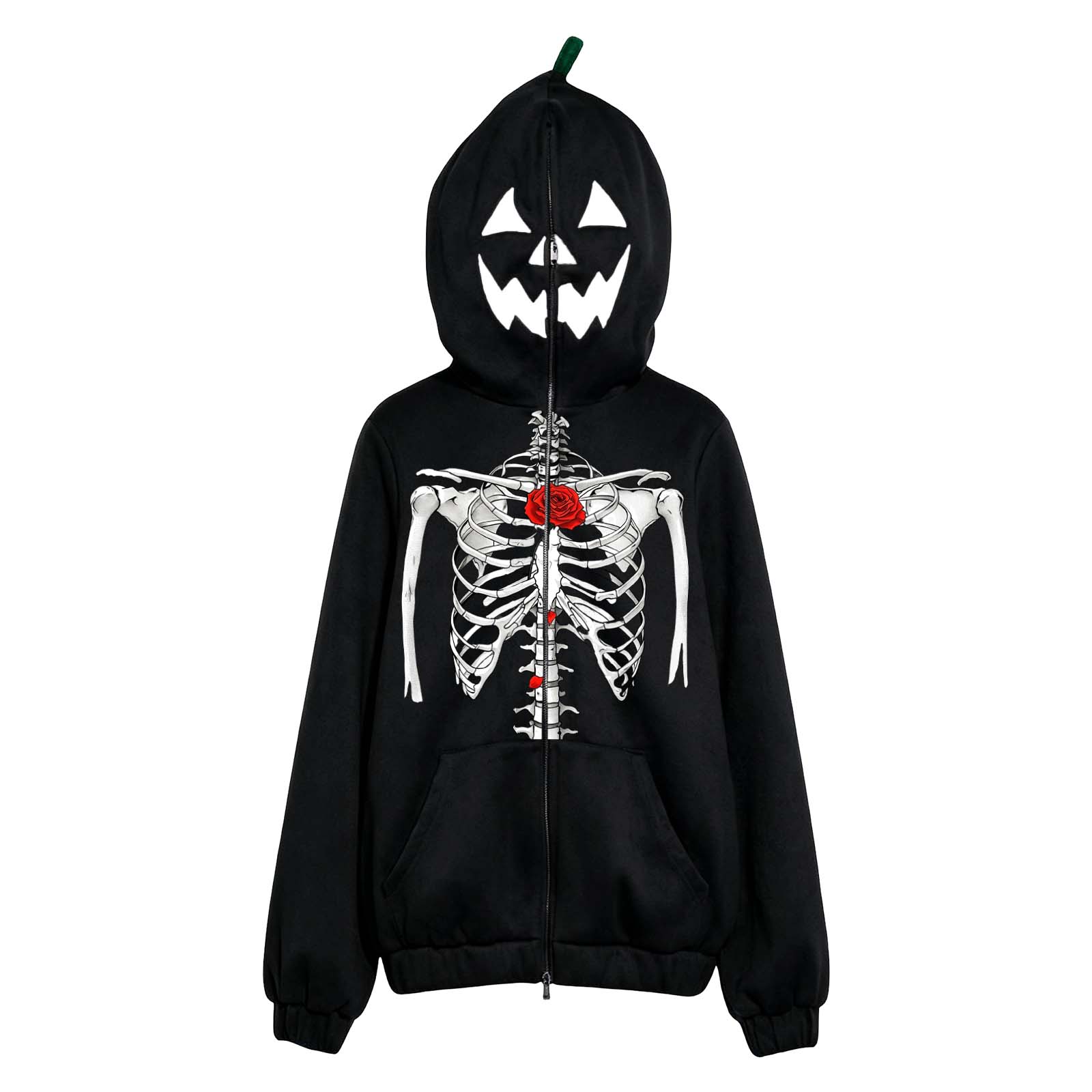 Women s Casual Long Sleeve Pumpkin Print Sweatshirt for Halloween M