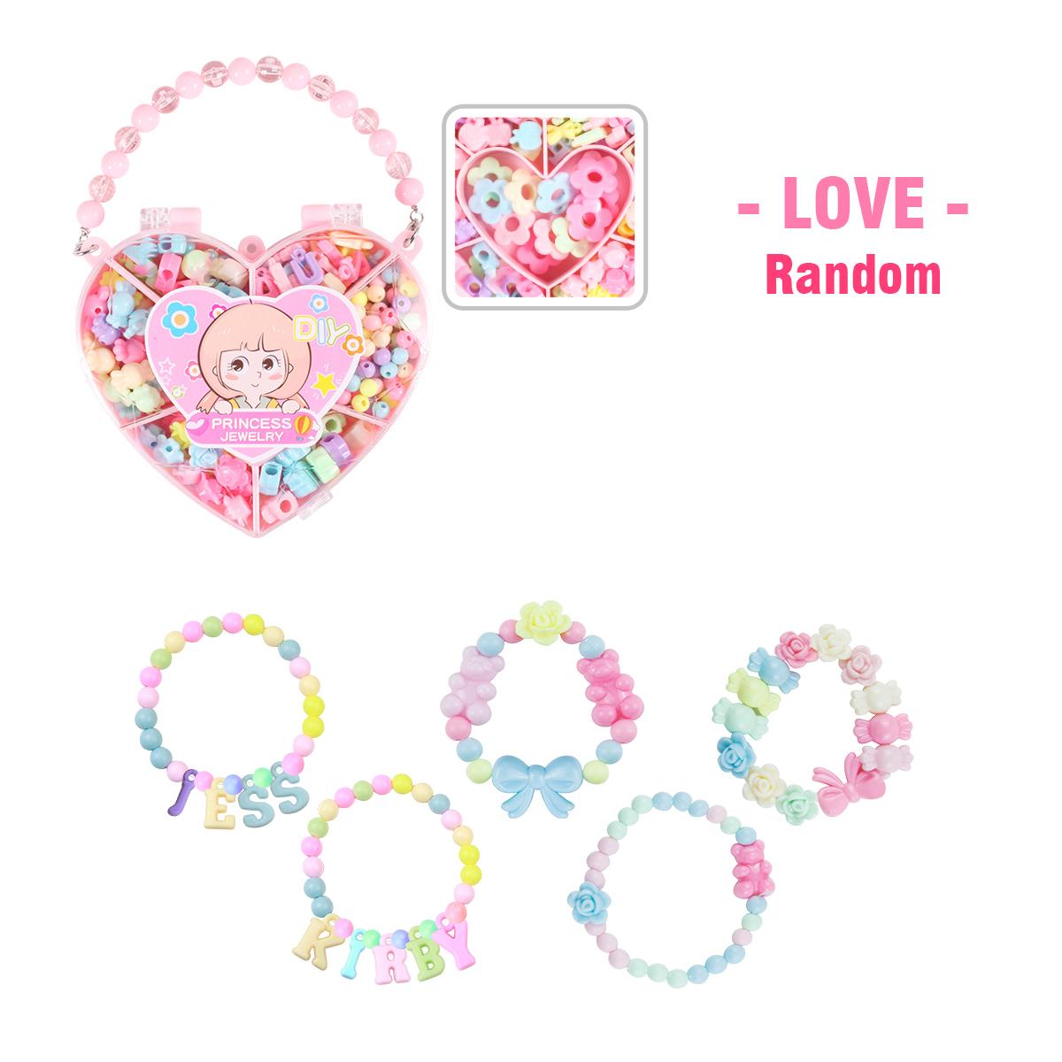 Children s Handmade Beaded Bracelet Making Kit Toy Playing Fun Home DIY Bracelet Necklace Jewelry Beads Set Handbag Play kits for Girls Present