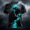 New Fun T-shirt Men's Summer Round-neck T-shirt Outdoor Loose and Casual Short-sleeved Retro Men's Scary Ghost Face T-shirt tops
