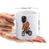 1Pack 11oz White Ceramic Mug Featuring Double-Side Printed Graphic Reliable Coffee Cup For Home Office Use