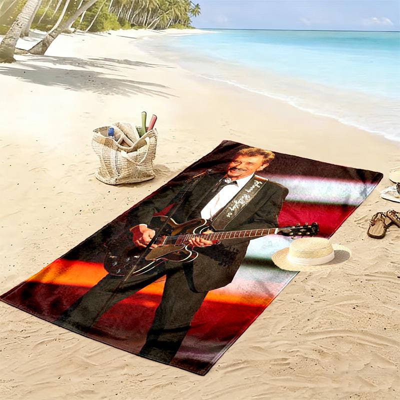 Stage: Electric Guitar Performance Beach Towel Outdoor Camping Beach Towel for Vacation Photos Absorbent Bath Towel Swim Seaside Beach Towel Comfort