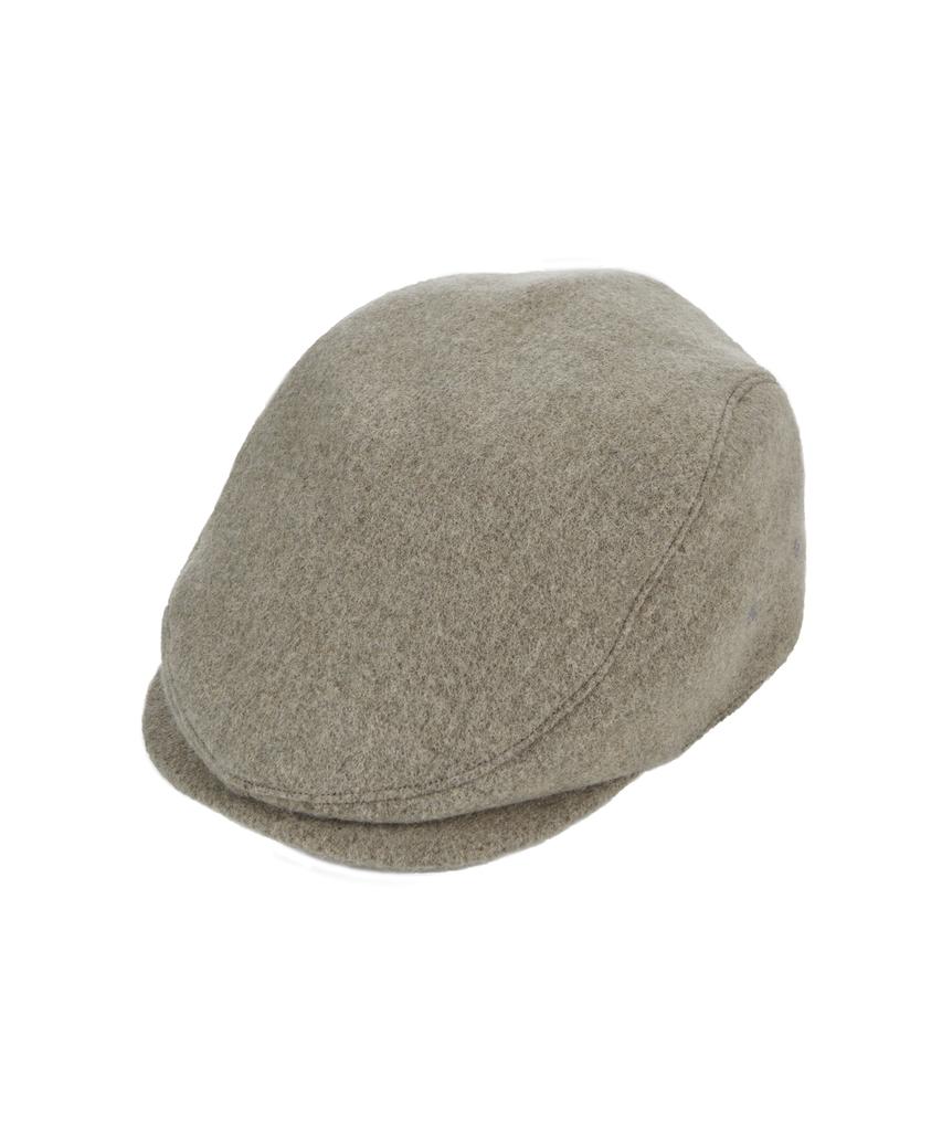 Bajal Studded Logo Retro Wool Beret Beige