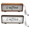 New LED Mood Desktop Light Coffee Wooden Atmosphere Light USB Table Lamp Birthday Gift