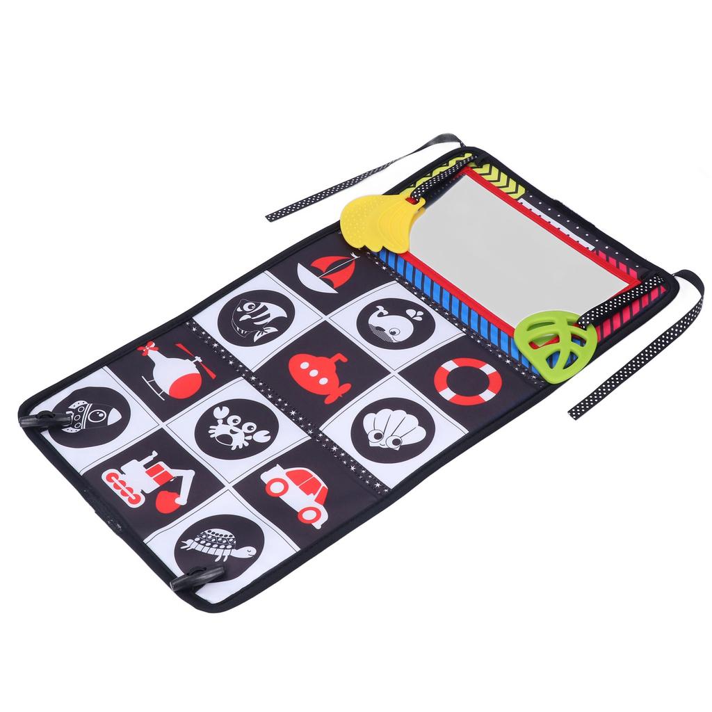 Baby Knisterstoffbücher Hoher Kontrast Baby Weiche Bücher mit Bauchzeitspiegel für Kleinkind Säugling