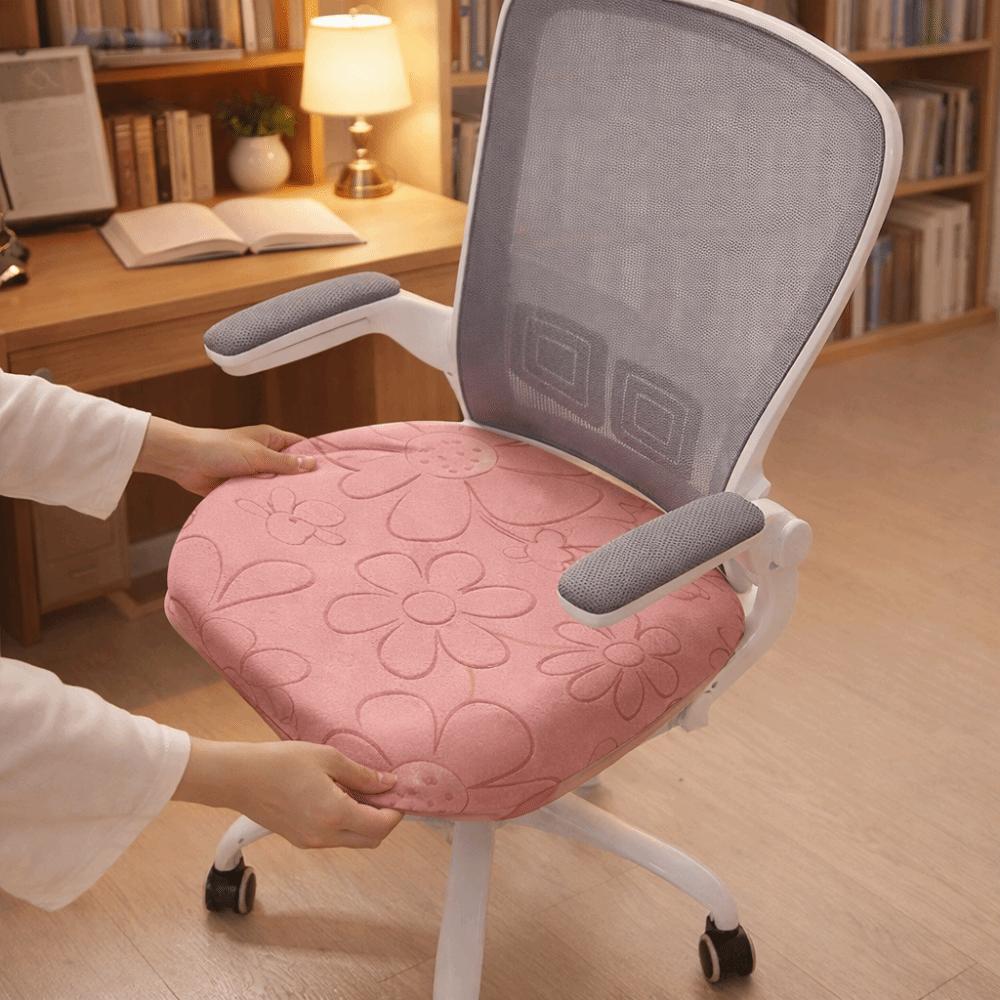 Thickened Jacquard Office Chair Cover Elastic Dining Chair Cover Soft Chair Protector Office