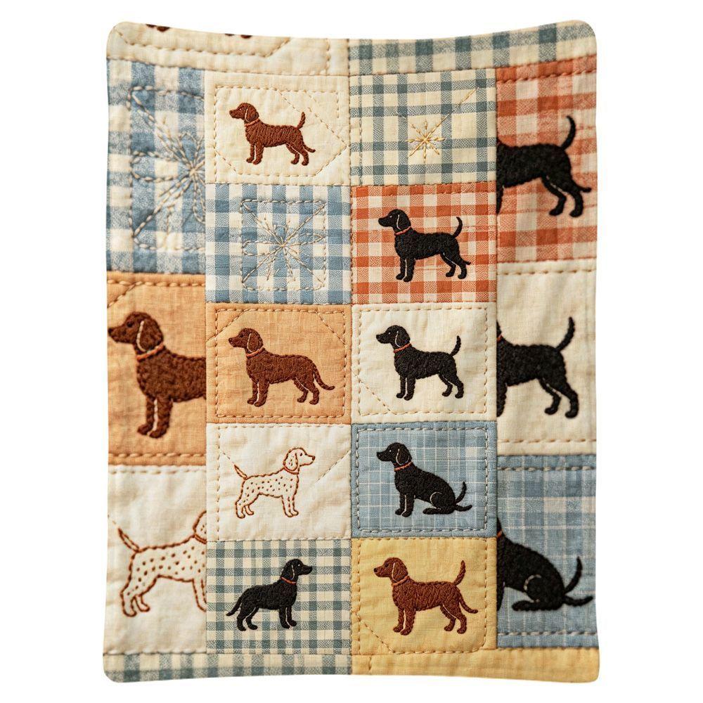 Dog Silhouette Blanket - Home Decor Blanket - Flat Printed Lightweight Air Conditioning Blanket 60x 40cm