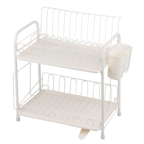 Pearl Metal Alesta Dish Drainer, 2-Tier, with Draining Tray, Standard Size, HB-1857