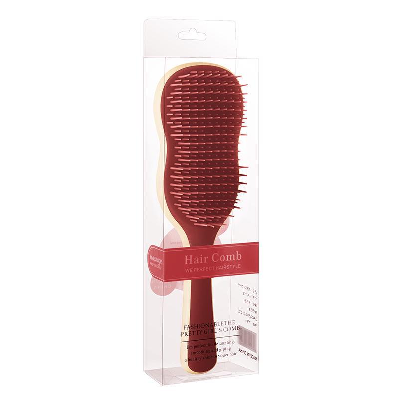 Peigne à cheveux en feuille de bananier: Peigne de massage et de coiffage à coussin d'air sans nœud pour filles