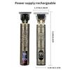 Vintage T9 Barber Clipper Rechargeable Cordless Hair Trimmer Kit For Men Professional Grade With Dragon Engraved Retro Design