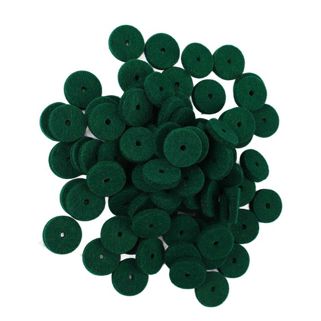 90 Peças Almofada de Feltro Verde para Piano Redução de Ruído Redonda Feltro para Teclado de Piano Arruela de Equilíbrio