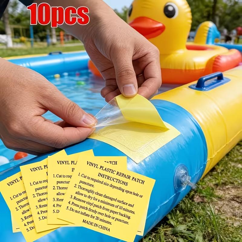 10Pcs Transparent PVC Repair Patches Waterproof Self-Adhesive Stickers for Inflatable Boat Tent Swimming Ring Sleeping Bag Air Mattress Outdoor Gear 10pcs