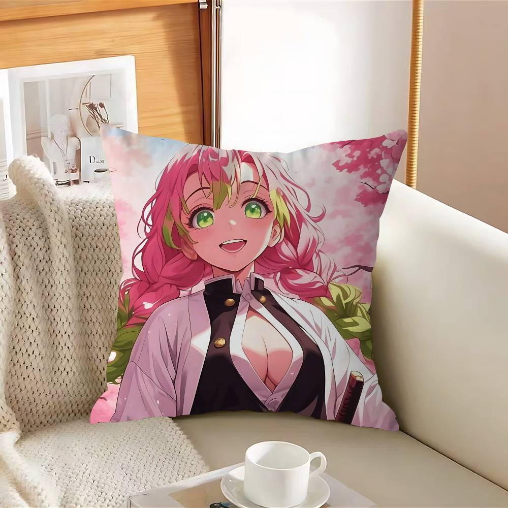 

DemonS Slayer КанроджиС Мицури Наволочка Съемная Моющаяся Наволочка – Всесезонный Мягкий Лен 12x12Inch