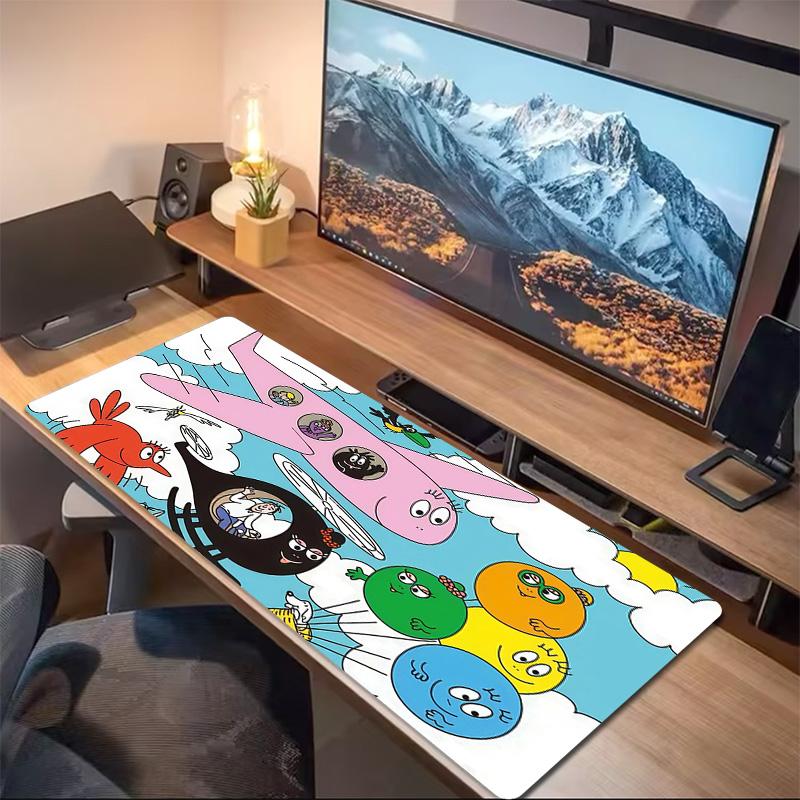 Barbapapa3 Print  Cushion Non-slip Laptop Tablet Big Mousepad XXL Mat Mini PC Playmat With Lock edge