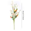 3pcs Festival Artificial Eggs Carrot Branches Spring Fake Plant Easter Eggs Stem  Home Vase Decor