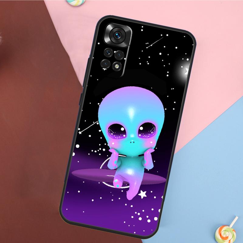 Aesthetics Cute Cartoon Alien Cover For Xiaomi Redmi Note 13 14 Pro 12 11 9 10 9S 10S 11S 12S Redmi 14C 10C 12C 13C Case