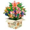 Paper Flower Bouquet Card Forever Flower Bouquet 3D Pop Up Greeting Cards For Valentines Day Graduation Day