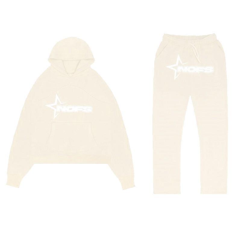 American Streetwear Hoodie Set Men Women Hip Hop Loose Fit Pullover Sweatshirt Pants