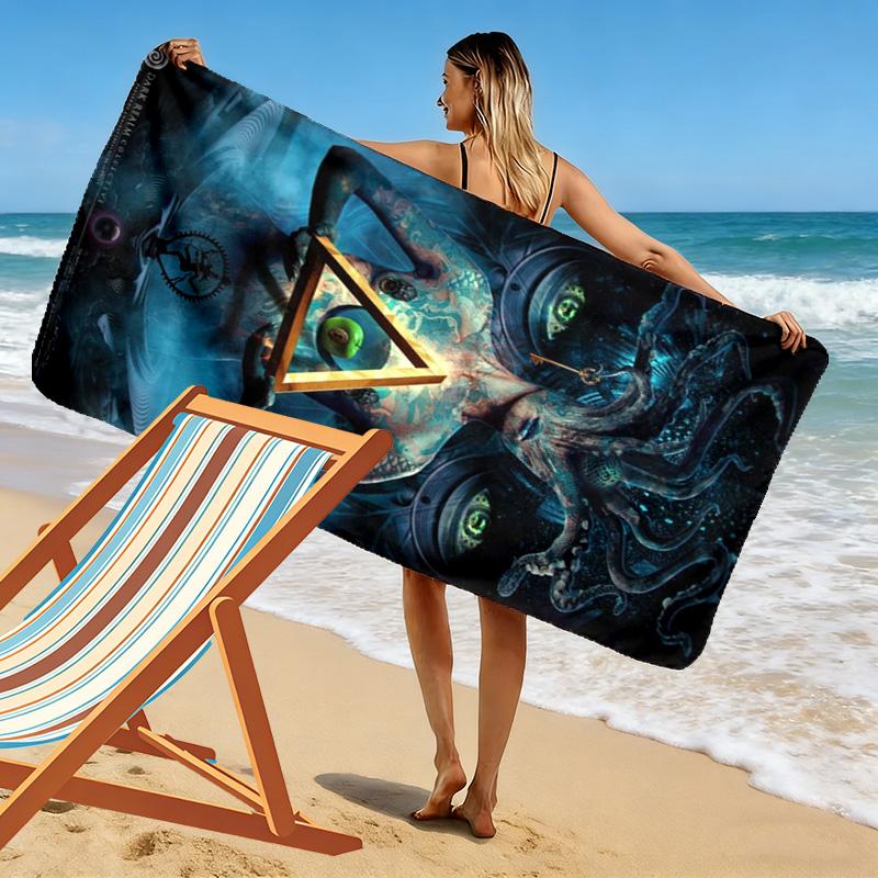 Supernatural Symbols Cosmic Forces beach towel beach Outdoor camping Outdoor pool towel Absorbent bath towel swim Comfort Fashion beach printing