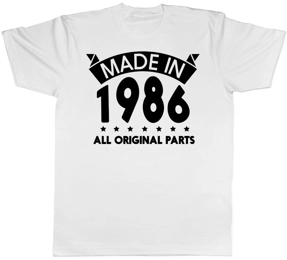 Made in 1986 All Original Parts Birthday Mens Short Sleeve T-Shirt XL