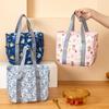 Floral Large-Capacity Insulated Oxford Cloth Lunch Bag