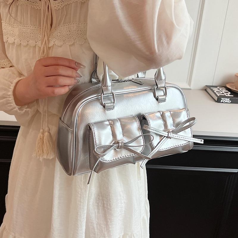 Bow Underarm Bag Women's New Niche Baguette Bag Bowling Commuter Versatile Shoulder Handbag