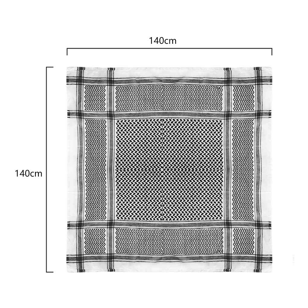 Black White Men Woven Kuffiyeh Arab Kafiya Shemagh Keffiyeh Middle Eastern Scarf Wrap Jacquard Traditional Headwrap