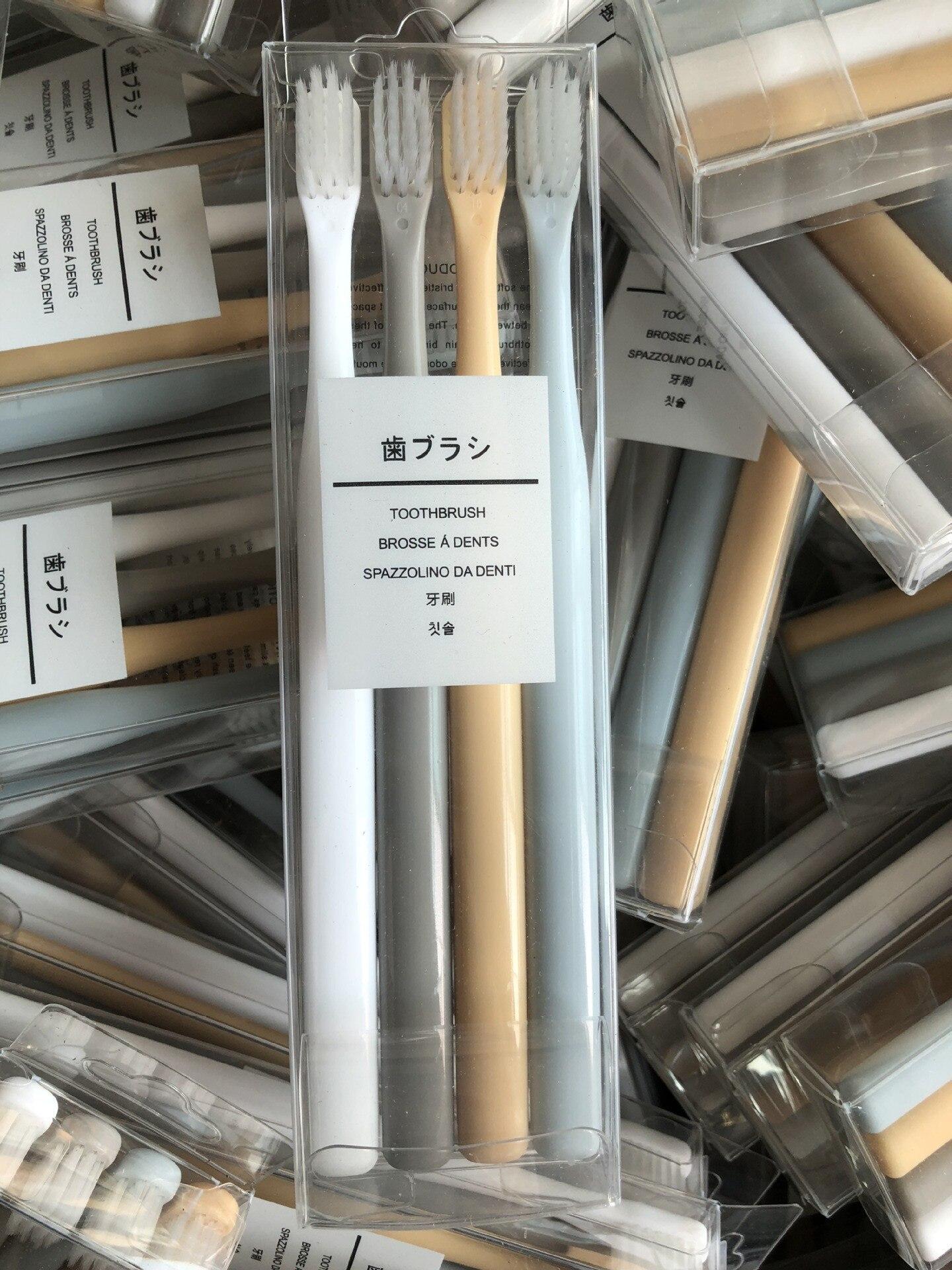 

4 шт./коробка набор мягкие зубные щетки для гигиены полости рта с ручкой из пшеничной соломы угольные парные зубные щетки