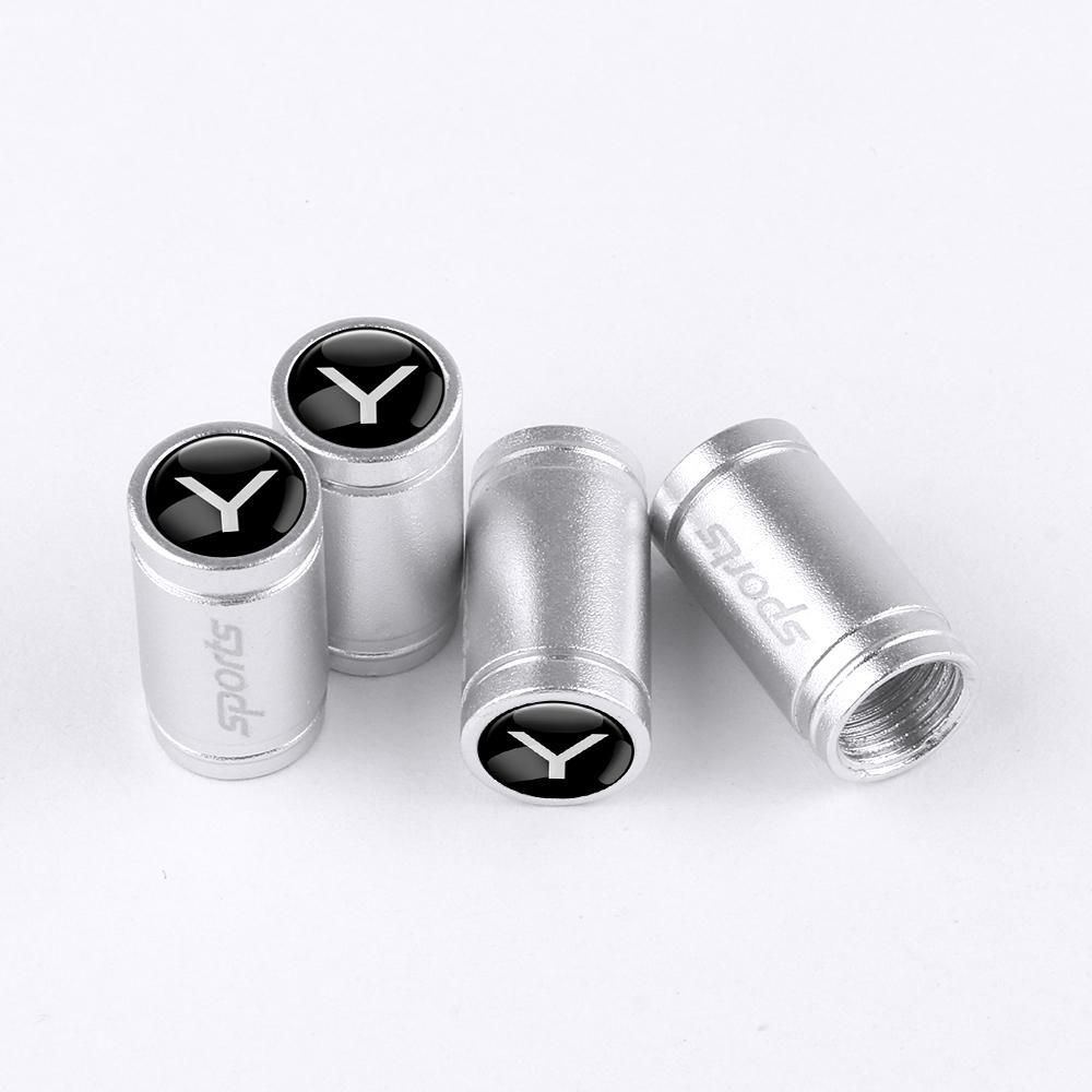 4 st Biltillbehör Metalllegering Däckventil Däckstam Luftkapslar för Tesla Model 3 Model S Model X Coil Mod WYE K80 Roadster Mod