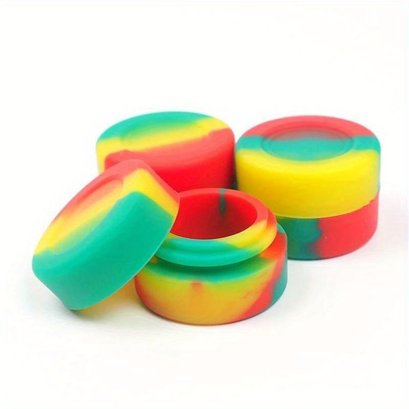 5/10Pcs 5ML Nonstick Silicone Container Non-stick Oil Wax Storage Box Silicone Jar Travel Face Cream Liquid Ointment Container