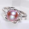 Luxurious and Fashionable Zircon Imitation Pearl Women's Ring, Suitable for Brides' Engagement, Wedding Parties, Jewelry Gifts