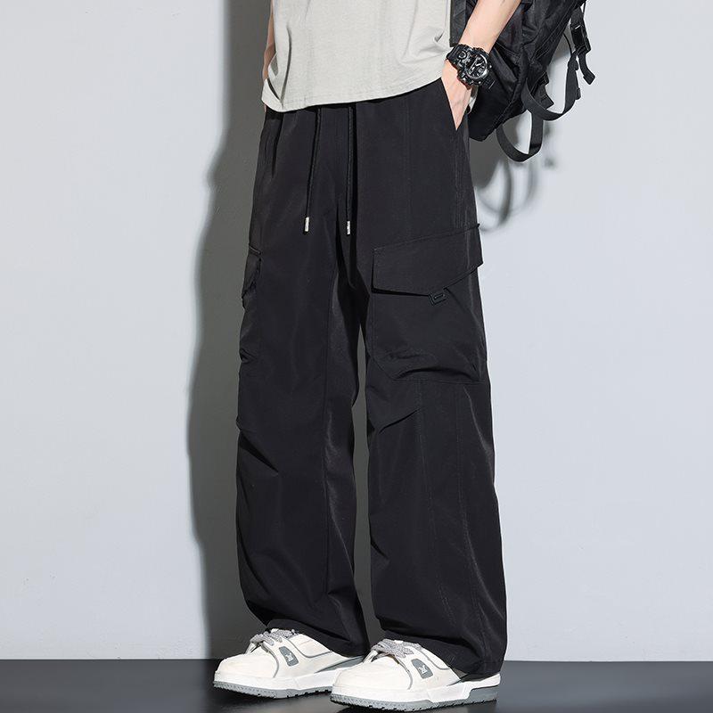 

M-8XL Spring/Summer Men s Casual Wide Leg Pants, Hong Kong & Japanese Style 4XL