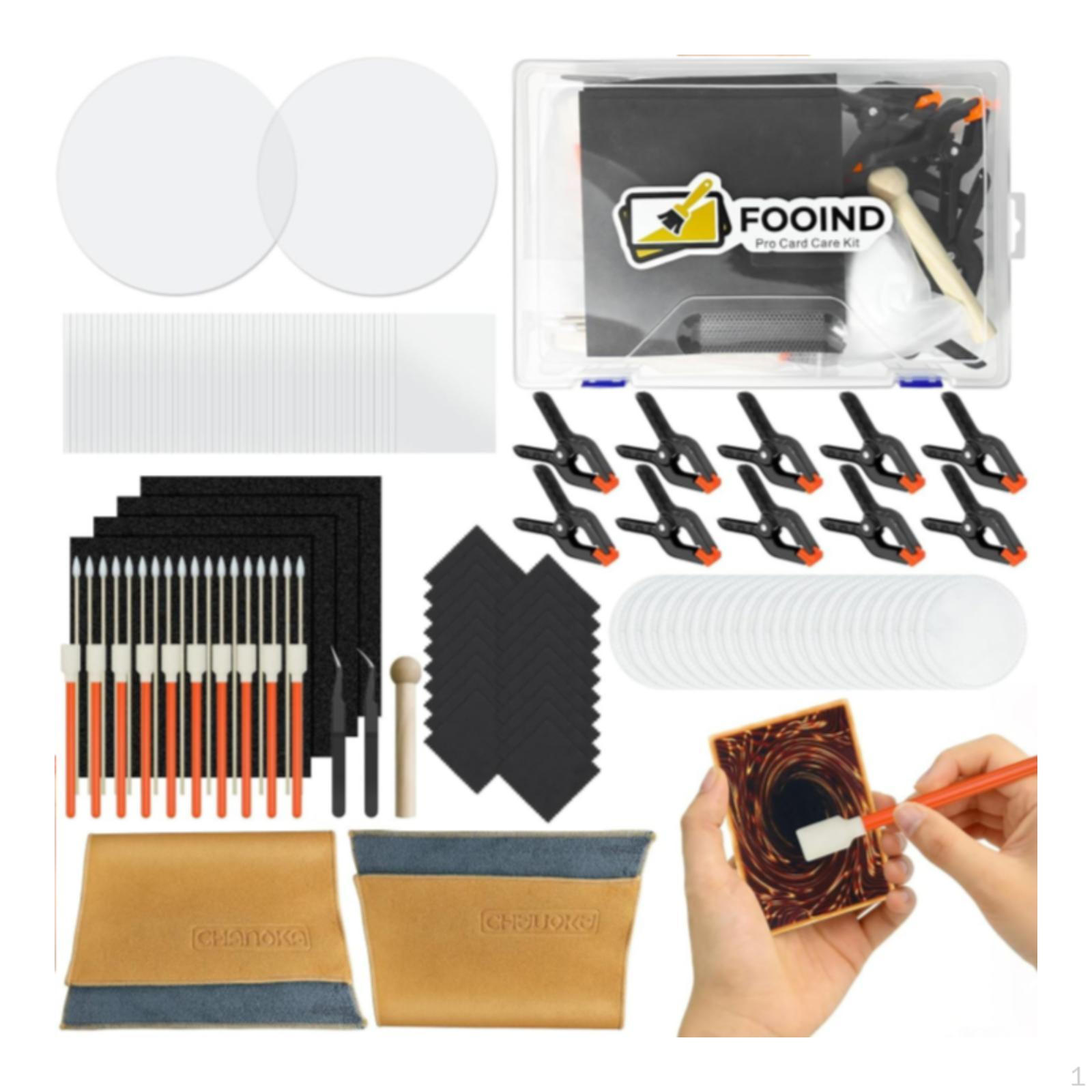 312Pcs Trading Card Cleaning Kit Accessories for Collectibles Essential