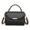 Retro Flap Handbag For Women, Color Contrast Crossbody Bag, Fashion Multi Layer Purse With Top Handle
