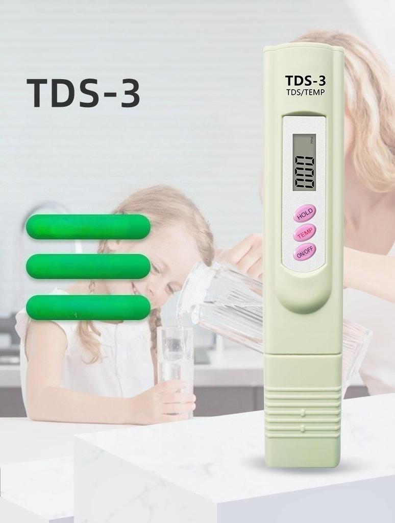 1Pc  Three-button Tds-3 Water Quality Test Pen Foreign Trade Quality Tds Pen  Direct Supply Tds Water Quality Test Pen