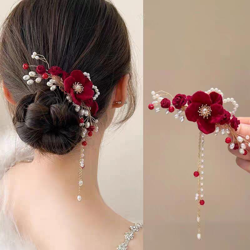 Butterfly hairpin Super fairy Mori bangs clip Side clip Temperament clip Hairpin headdress