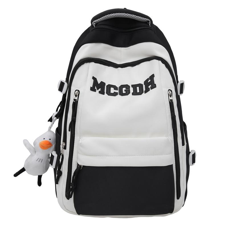 New American Retro Fashion Backpack Trend Letter Student Schoolbag Simple Versatile Large Capacity Campus Backpack