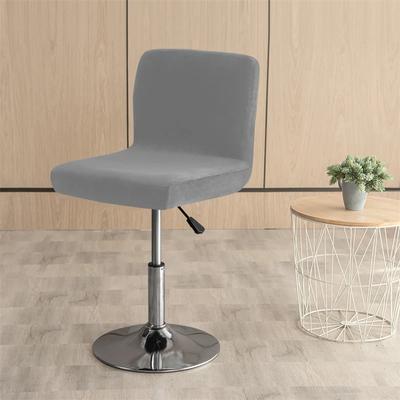 Velvet Solid Colors Bar Chair Cover Stretch For Bar Stool Short Back Dining Room Spandex Elastic Slipcovers For Banquet Chairs