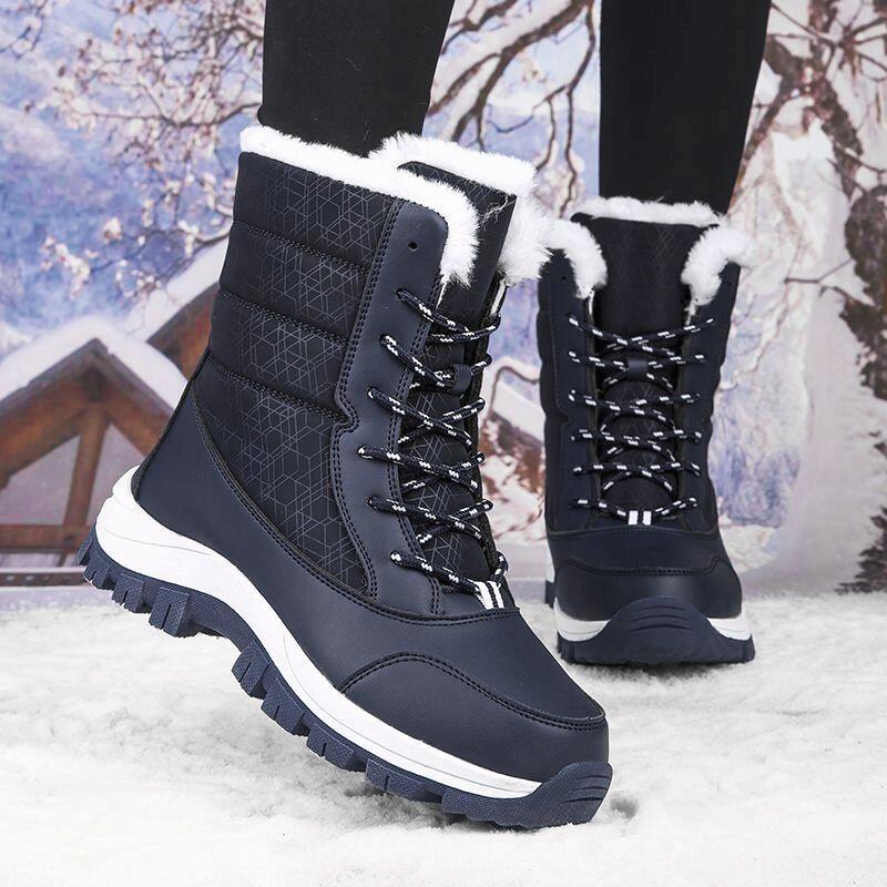 Snow boots winter wool warm cotton shoes sports shoes high top cotton shoes outdoor hiking shoes boots