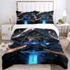 3pcs Award Winning Knight Print Bedding Set (1 Cover + 2 Pillowcases, Without Inserts), This Printed Bedding Set Is Soft and Comfortable, Su