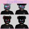 Colorful Glowing Rabbit Mask For Halloween Parties And Theatrical Performances Ideal For Fun And Festive Events