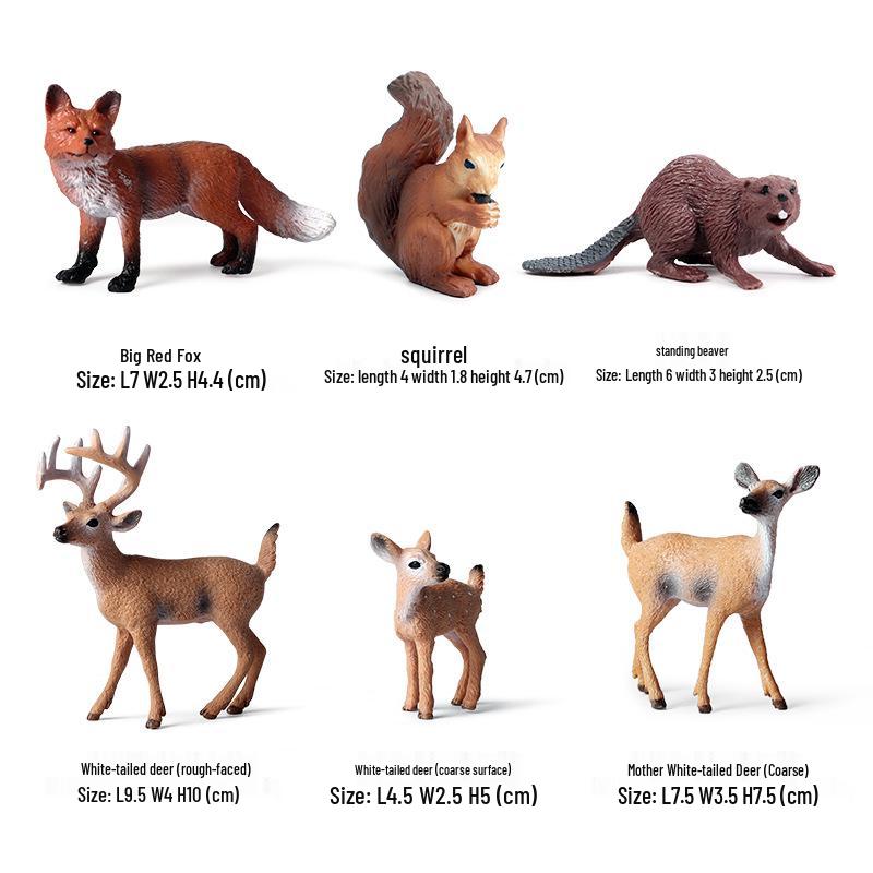 Cross-Border Christmas Wildlife Toy Set: White-tailed & Sika Deer Static Model