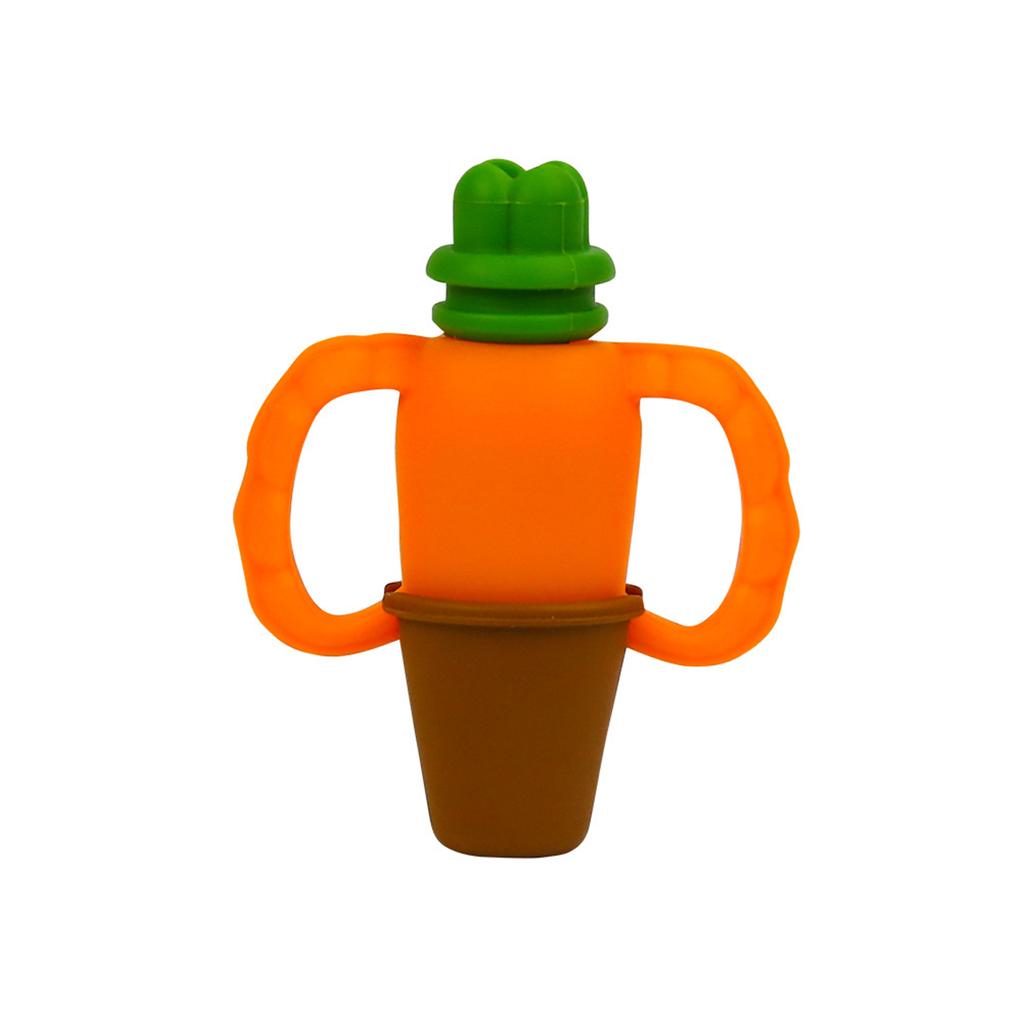 Carrot Shape Baby Teether Teething Toy Silicone Chew Toy Baby Fruit Feeder Pacifier Food Grade