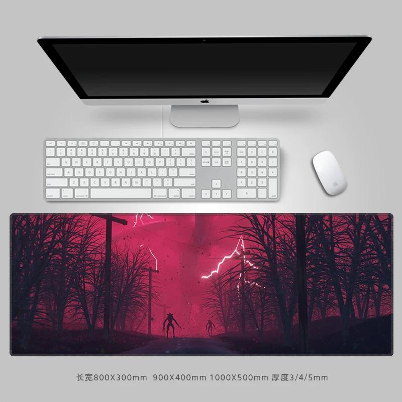 Tappetino per Mouse in Pelle di StrangerThings di Alta Qualità, Pad per Tastiera Computer Periferico, Dimensioni Grandi, Scrivania Antiscivolo Impermeabile, Pa Dcreativo Periferica TV Americana
