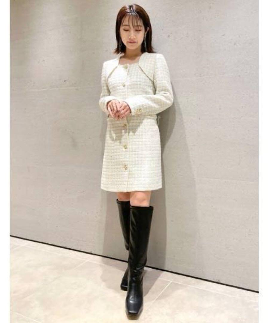 

[Б/У] Неношеное твидовое мини-платье-жакет Sakura Miyawaki LILY BROWN