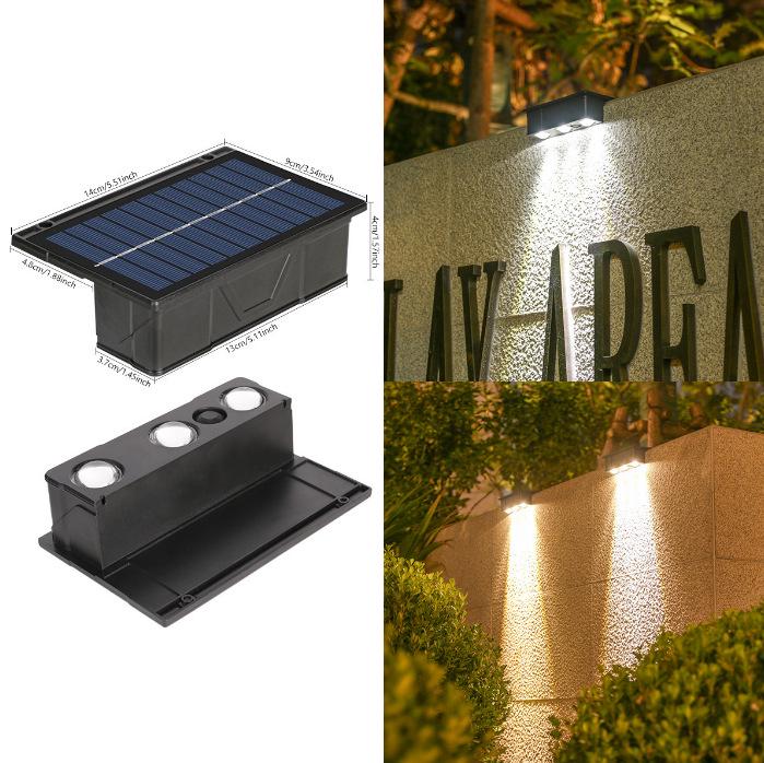Waterproof Solar Wall Lamp: Outdoor Courtyard Light with Automatic Induction and Decorative Night Illumination.