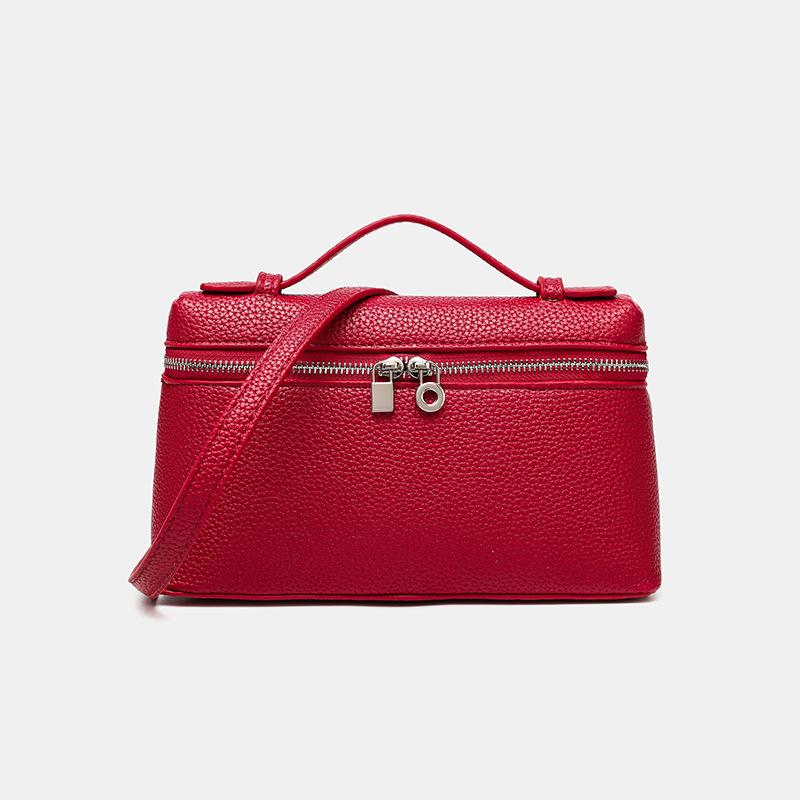 New Lunch Box Bag with One Shoulder, Crossbody and Hand-held Design Simple and Fashionable French Style Handbag
