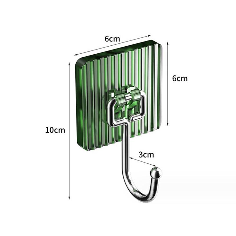 Acrylic Luxury Wall Hook Home Decor Strong Adhesive Bathroom Towel Rack No Punching Hanging Coat Hanger Door Back Key Bag Holder