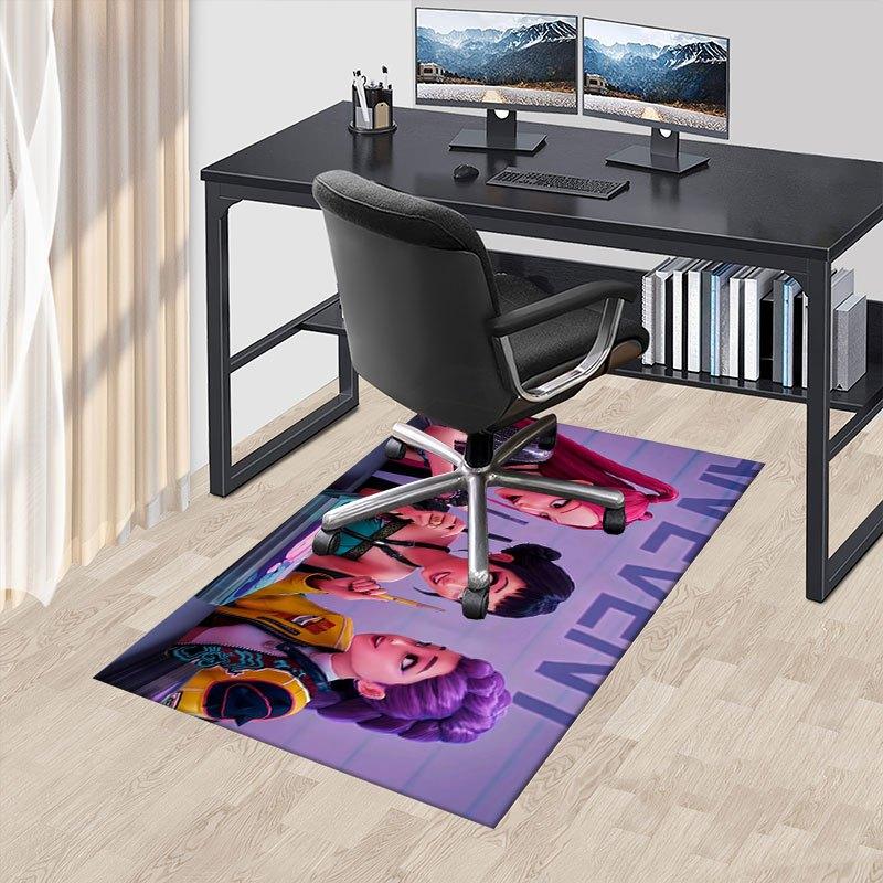 

Vivid Art Supplies Set: Paintbrushes, Markers, & Sketch Pads for Creative Artists Offic Chair Mat, K-pop Theme Carpet, Non-slip, Soft and D 60cm by 90cm
