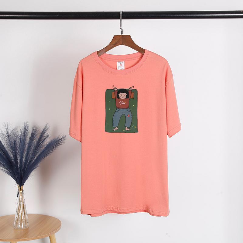 TWINFLAMES Kawaii Cartoon Print T Shirt Women Harajuku 90s Cute Women T-shirt Funny Streetwear Graphic Tops Female