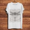 Ancient Science DragonflyFunny Vintage Geek T Shirt UnisexWhite Casual Cool Mystic Symbol TshirtUnisex Tee Breathable Print